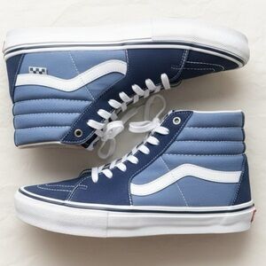 Vans Skate Sk8-Hi Navy Blue White PopCush Men's 10